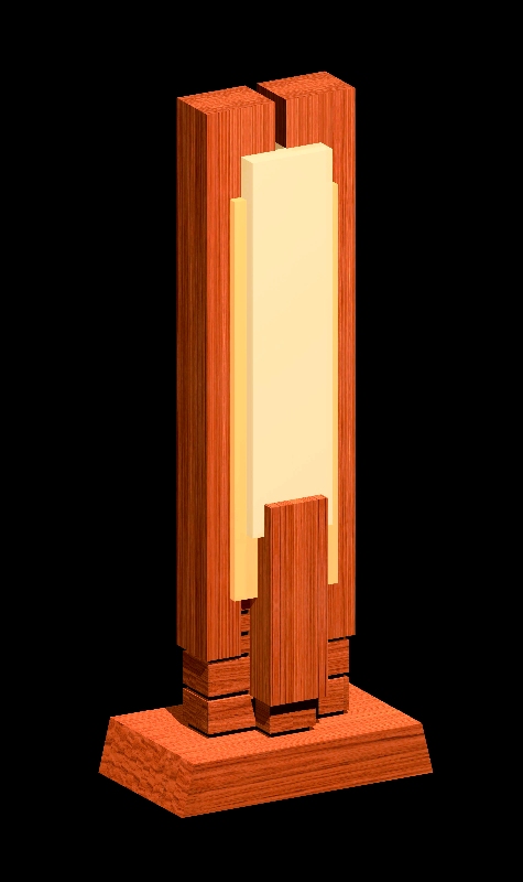 wood/plastic lamp